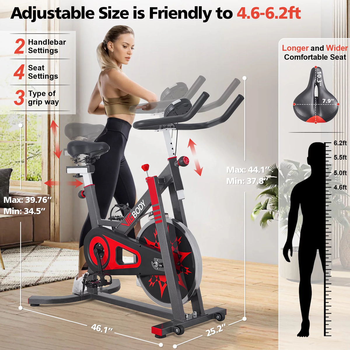 Exercise Bike 330lbs Weight B372262
