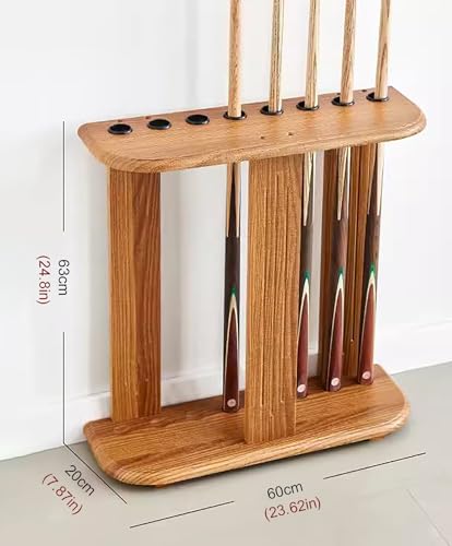 Light Brown Pool Cue Rack for 8 Sticks H7847