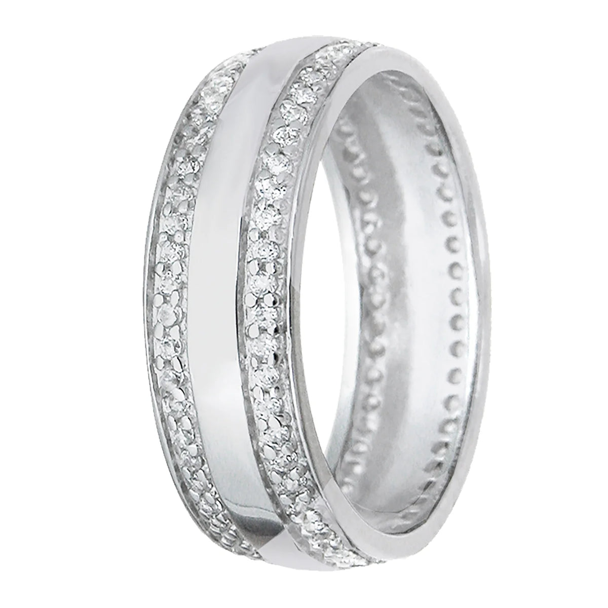 Sterling Silver Wedding Ring Set E189