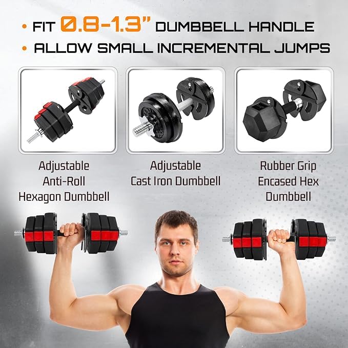 Fractional Weight Plates Set, Steel and Rubber, 1.25LB, 2.5LB, 5LB T714807