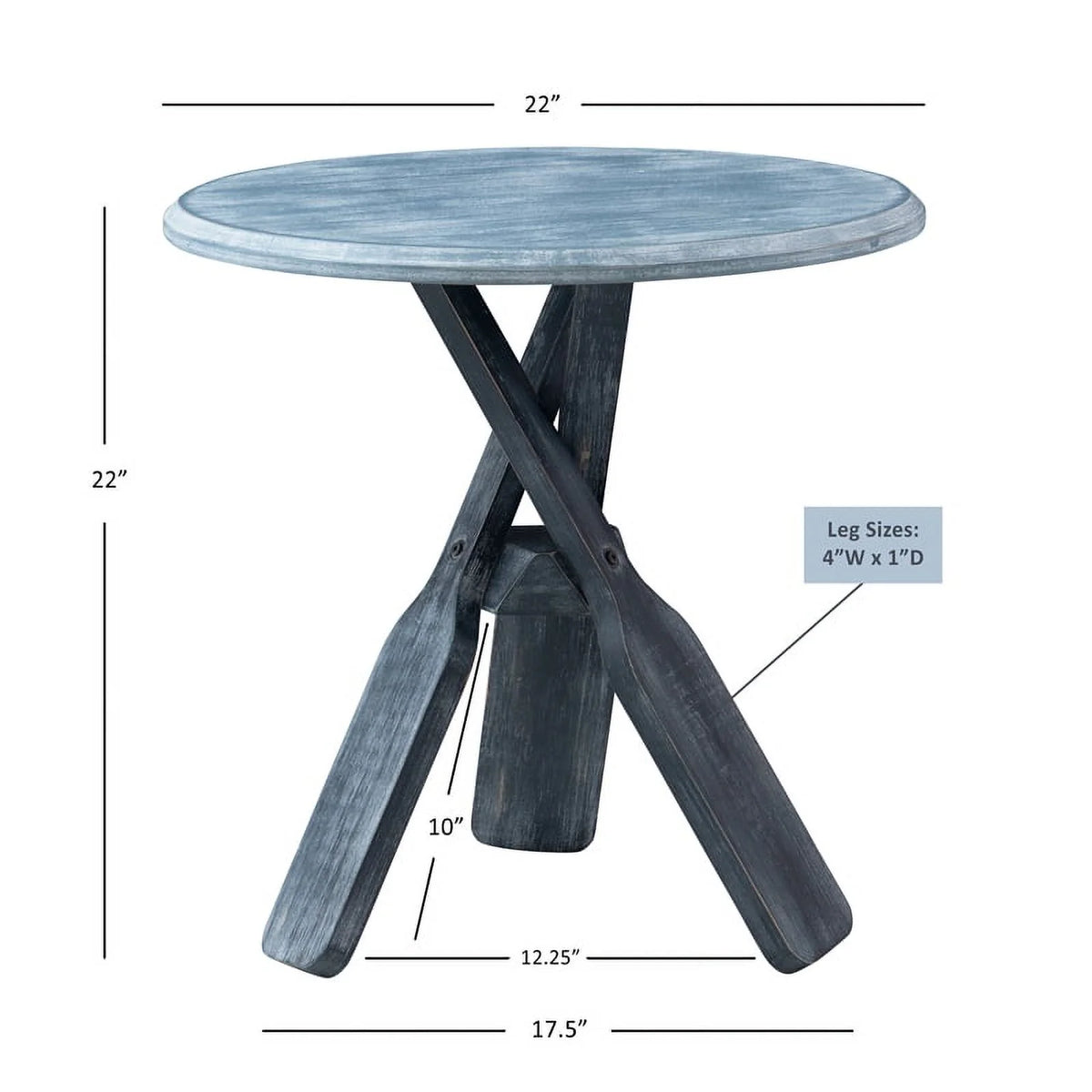 Gray Wood Side Table O413