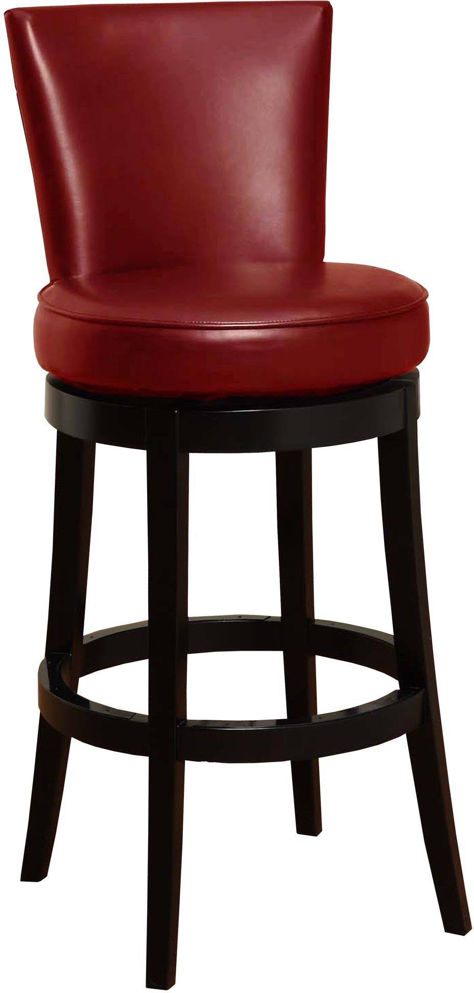 Red Bicast Leather Swivel Bar Stool J305
