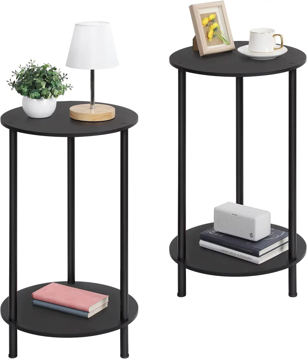 Set of 2 Small Round 2 Tiers Side Table V3951