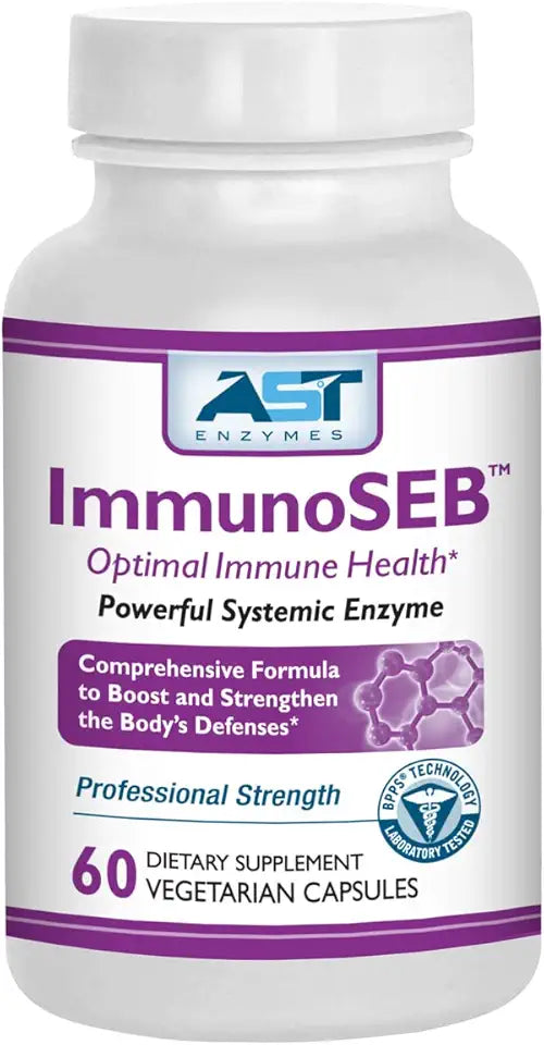 60 Vegetarian Capsules Immune Health Systemic Enzymes I25633