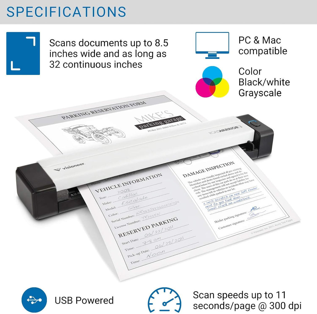 USB Powered Mobile Document Scanner T565835