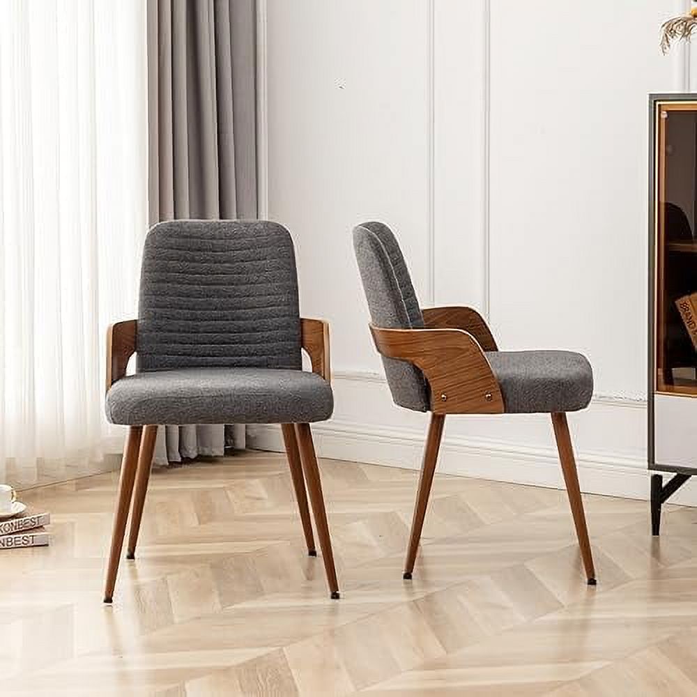 Dining Room Chairs Set of 2 Upholstered Faux Leather Metal Legs Armless W950142