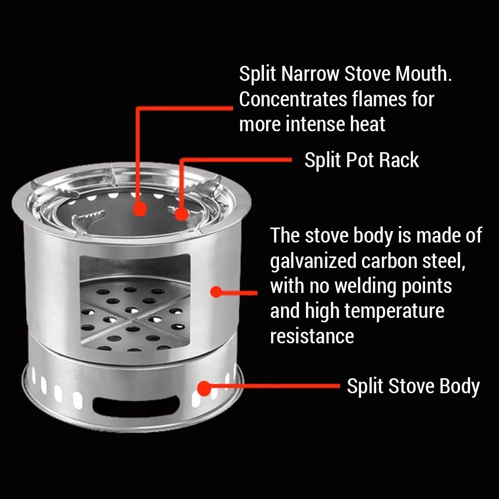 4 In 1 Portable Wood Camping Stove L5173