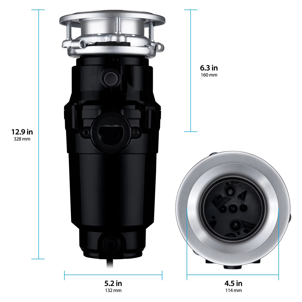1/2 HP Continuous Feed Garbage Disposal with Power Cord P52140