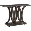 Cappuccino C Shaped Console Table T72625
