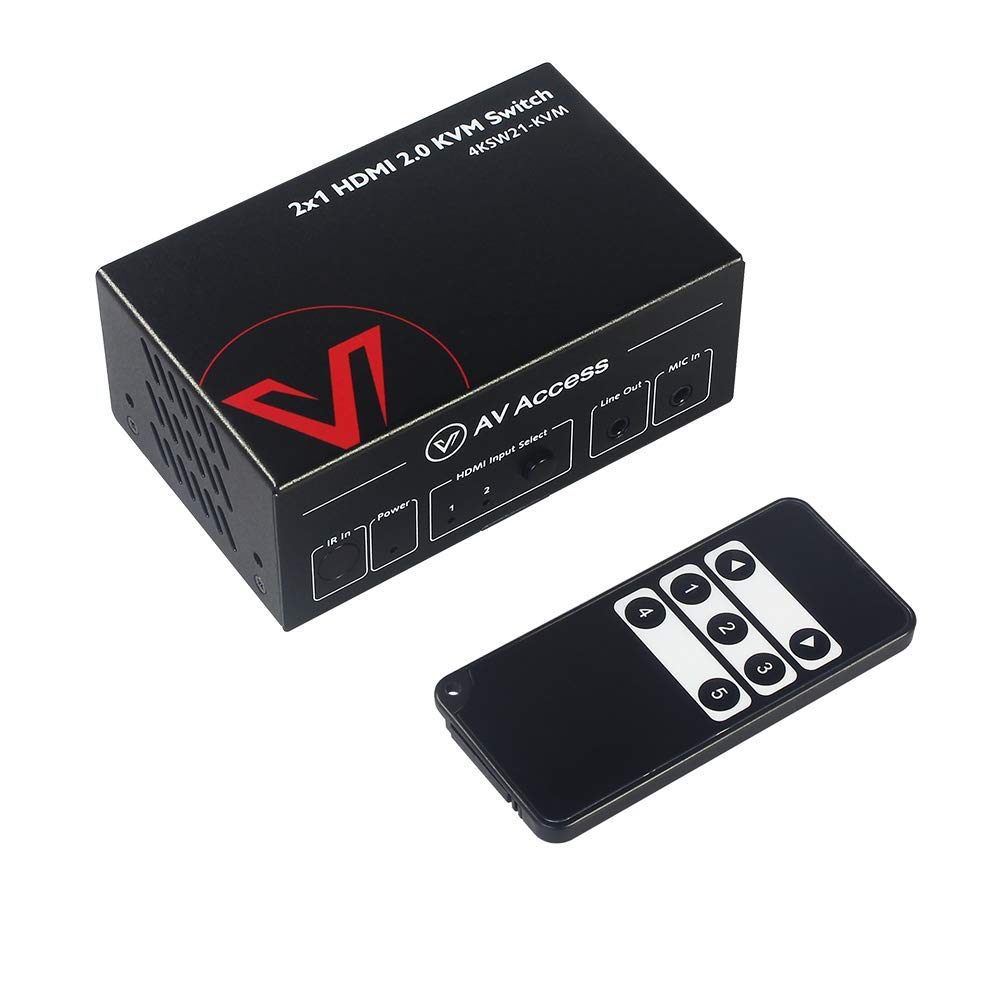 KVM Switch 4 Port HDMI 2.0 4K@60Hz HDR10 USB Switch R68576