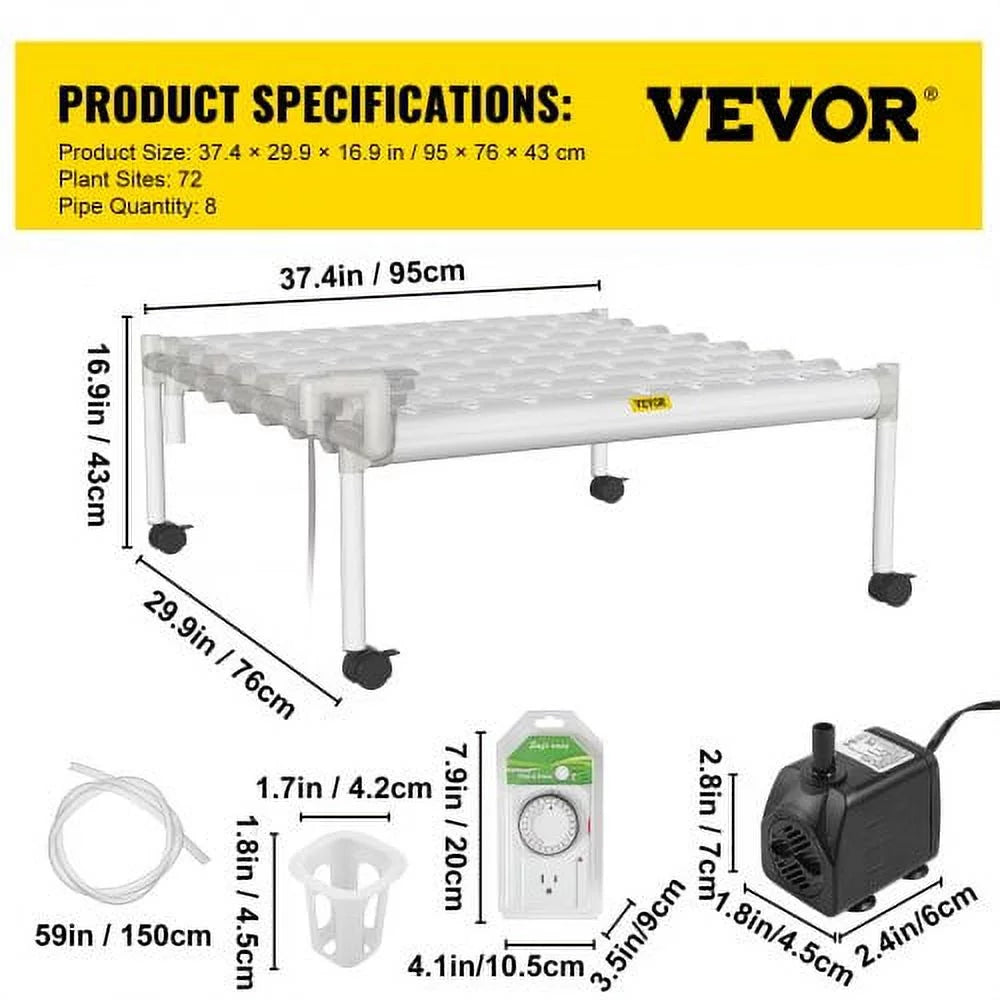 Hydroponics Growing System with 72 Sites and Timer W151748
