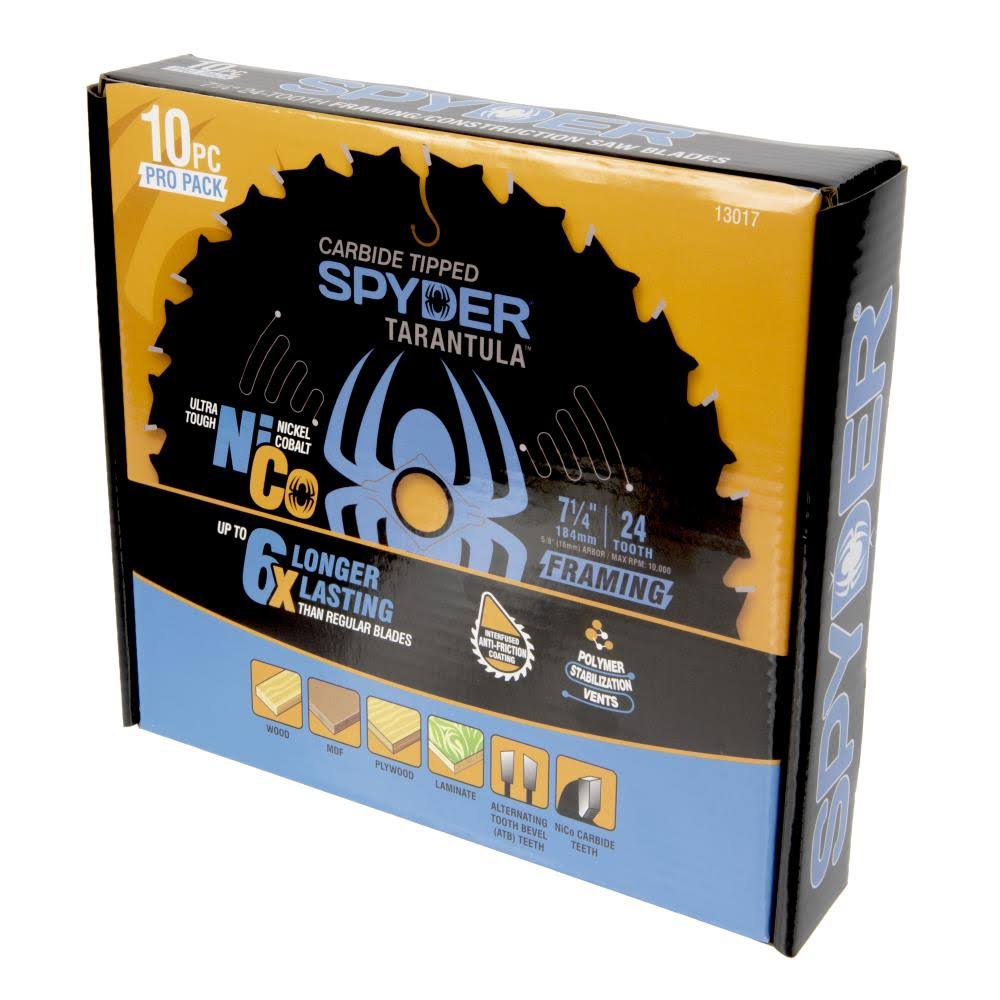 10-Pack 7-1/4-in 24-Tooth Tungsten Carbide-Tipped Saw Blades M533