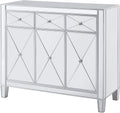 Mirrored Cabinet with Matte Silver Trim L446347