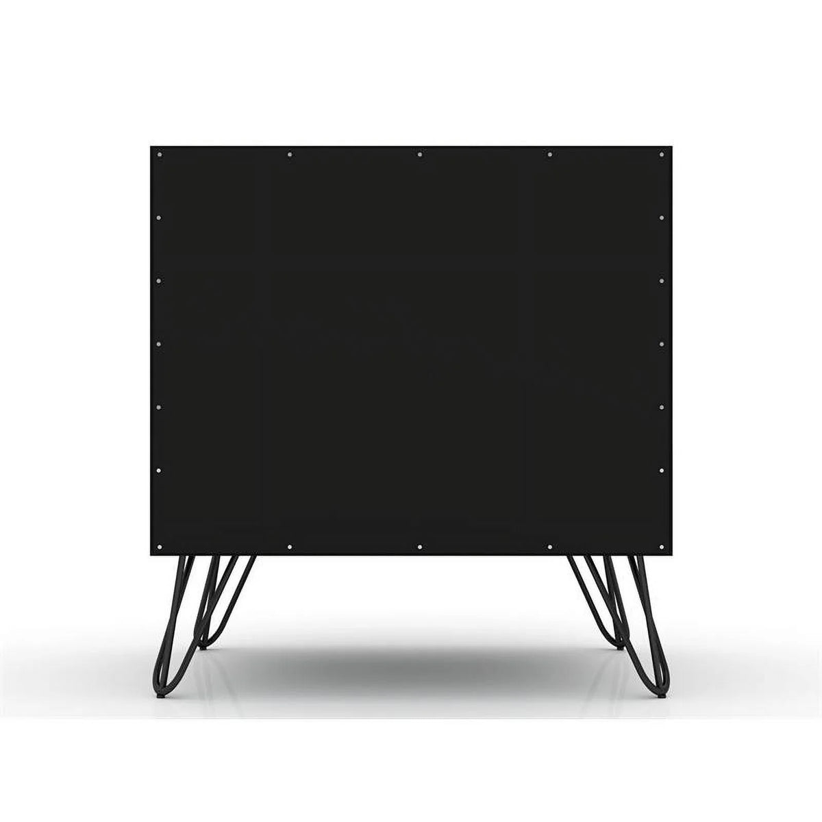 2-Drawer Black Engineered Wood Nightstand C990