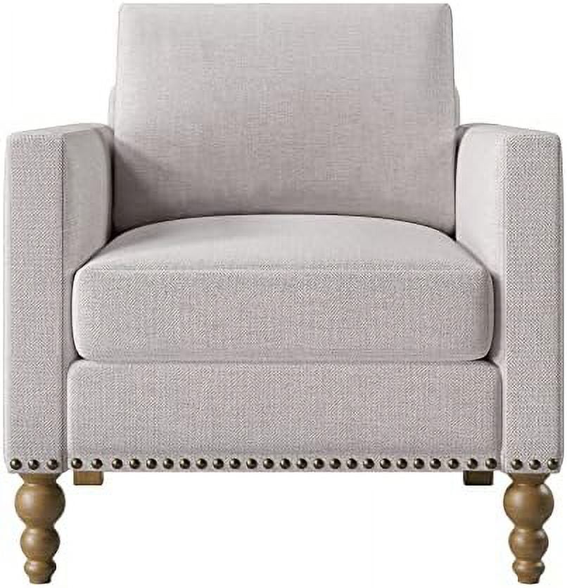 Blue Linen Tufted Recliner Single Sofa M5969