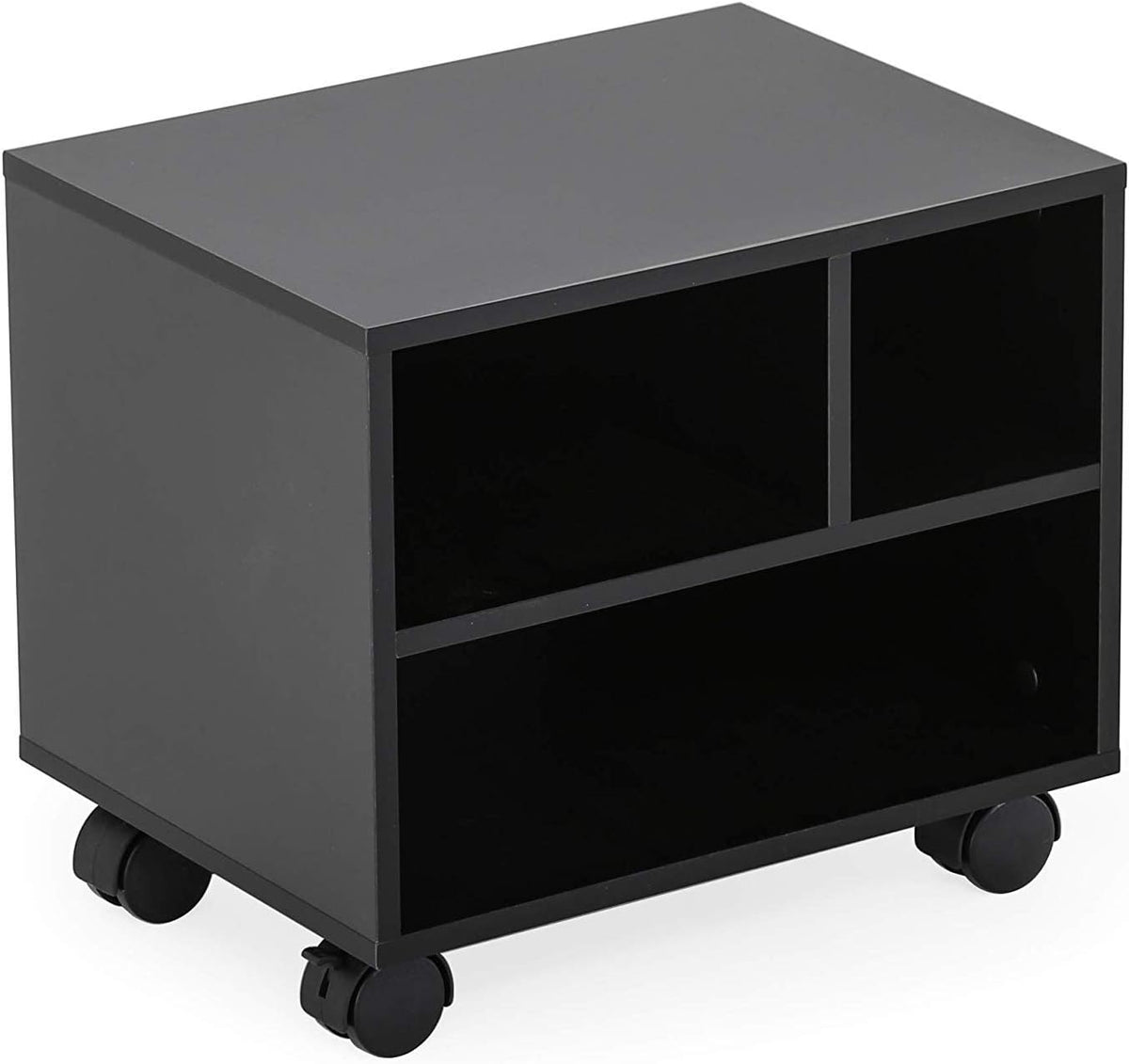White Mobile Printer Stand Under Desk Work Cart F3576