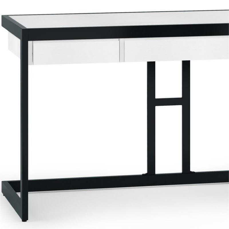 Distressed White Solid Acacia Wood Writing Office Desk S904