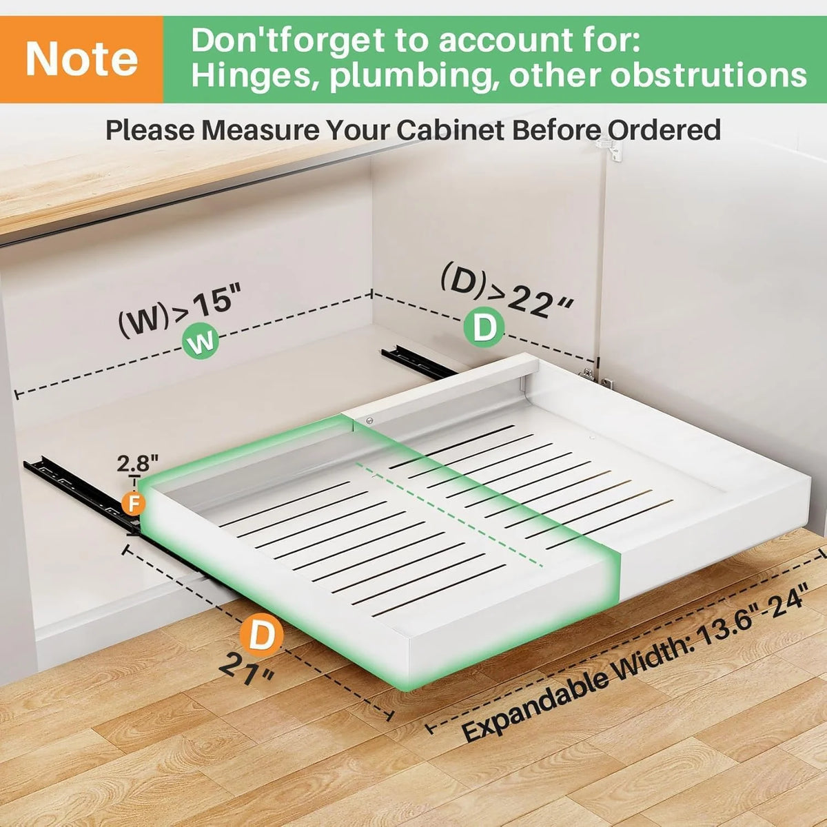 Expandable Heavy Duty Pull out Cabinet Organizer O220701