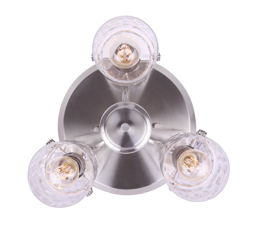 3 Light Semi-Flush Brushed Nickel A850