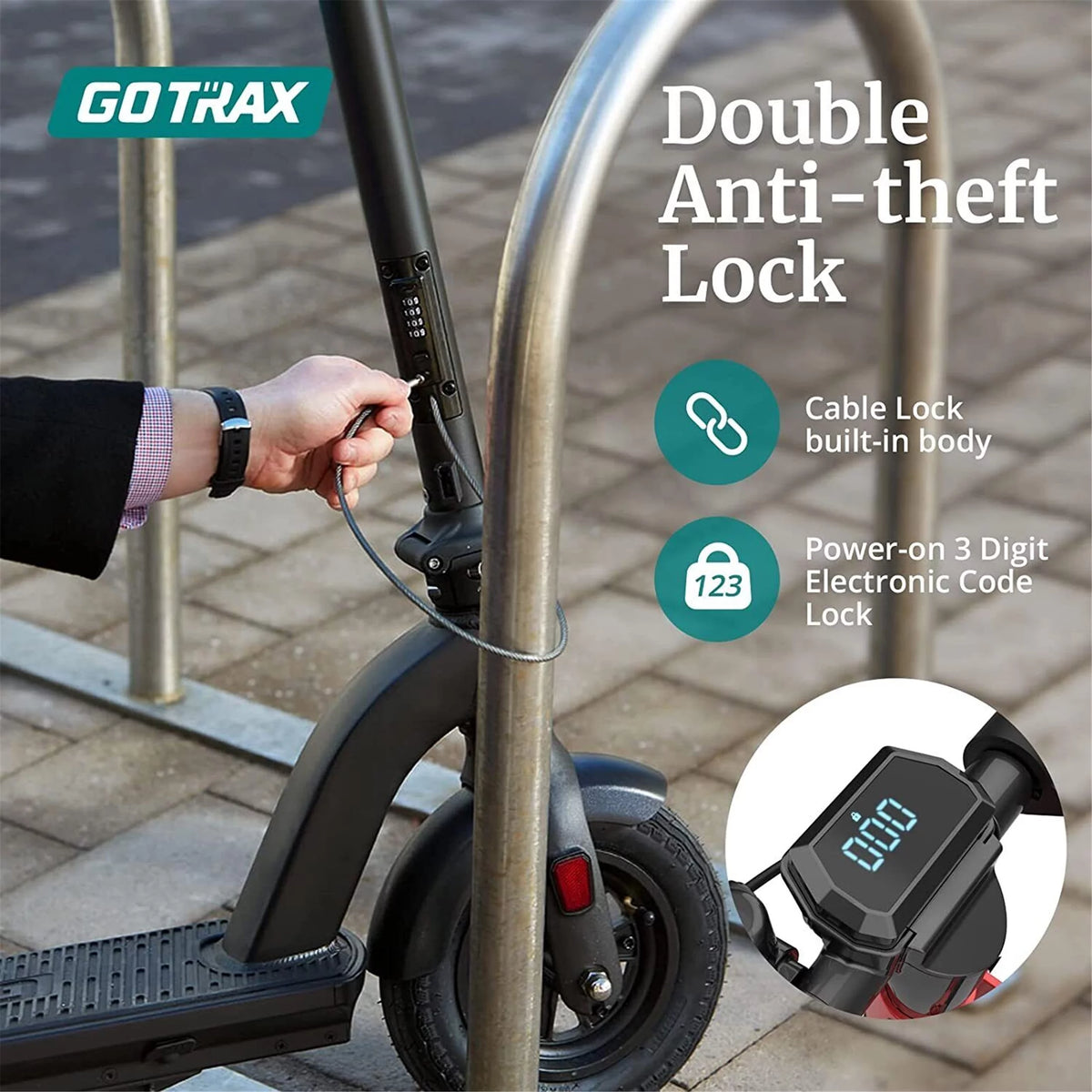 10inch Tires 20MPH Folding Electric Scooter U116025