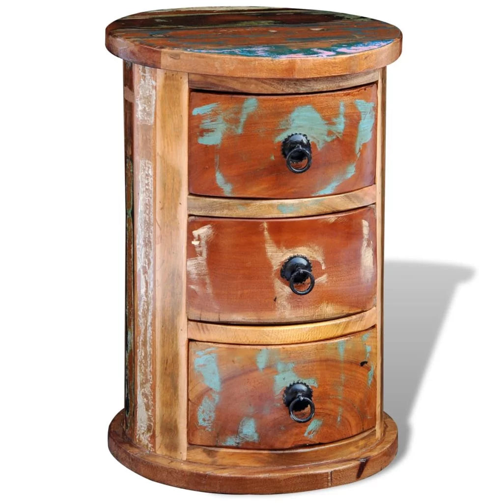 Reclaimed 3 Drawer Solid Wood Cabinet I339