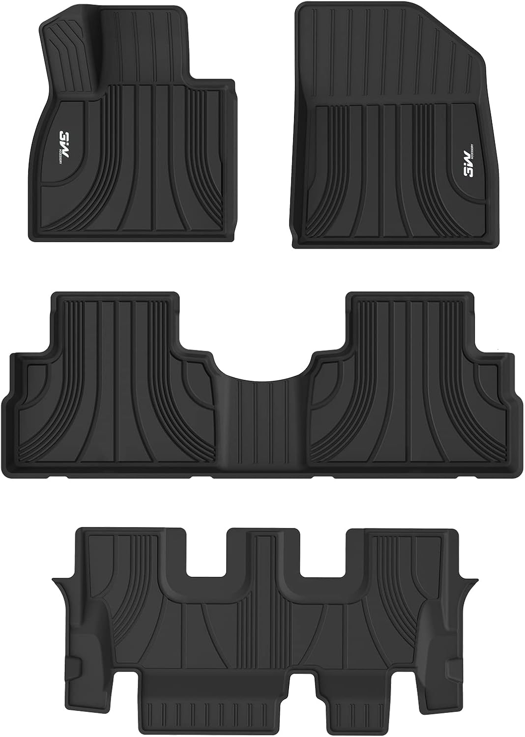 Black All Weather TPE Floor Mats Full Set K118684