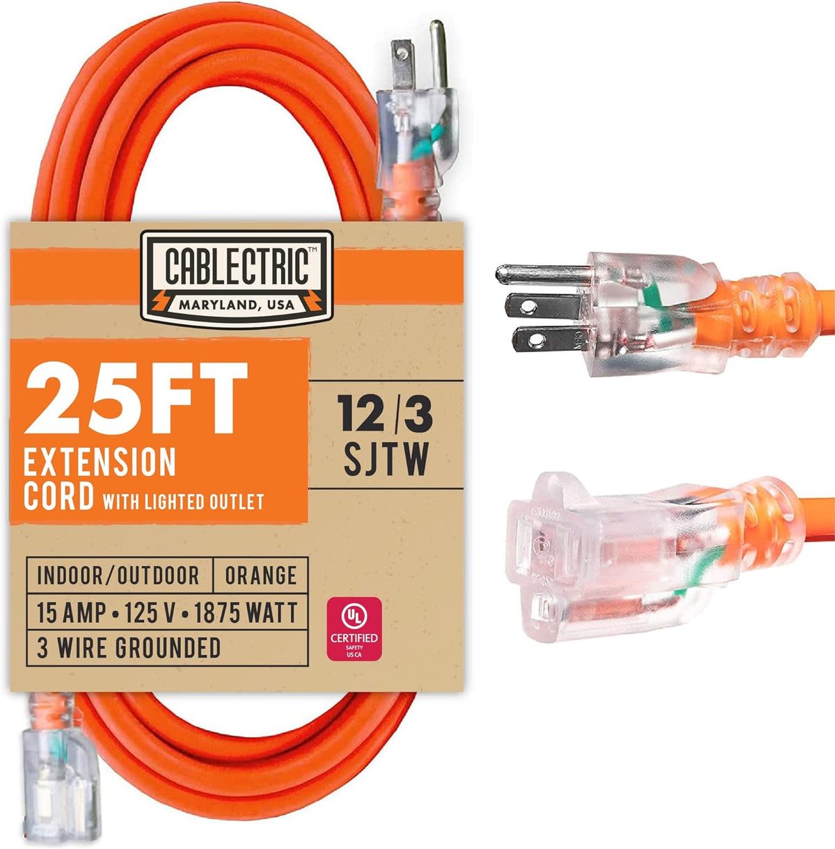 50 Ft 12 Gauge Heavy Duty Orange Extension Cord P685911