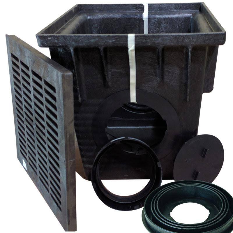 24x22 Catch Basin Kit with Black Plastic Grate H981