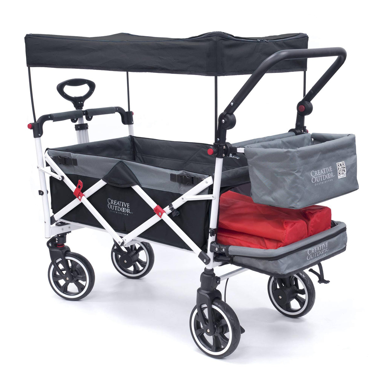 Black Folding Wagon Stroller with Canopy X8447