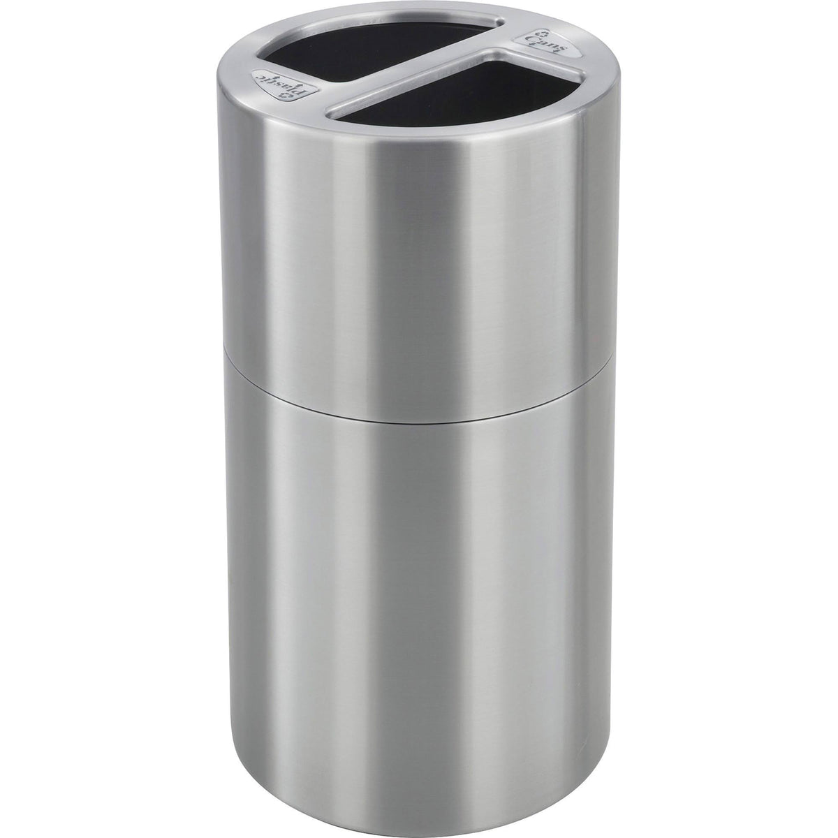 Dual Recycling Receptacle, 30 gal, Stainless Steel E95844