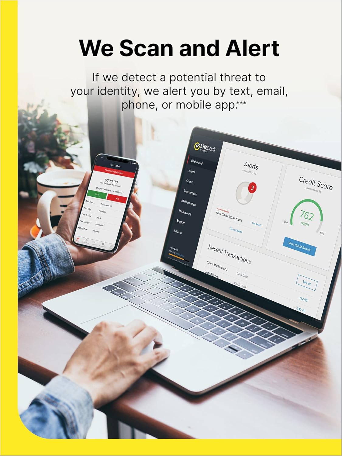 Identity Theft Protection, 1 Year Auto-Renewing Subscription D50968