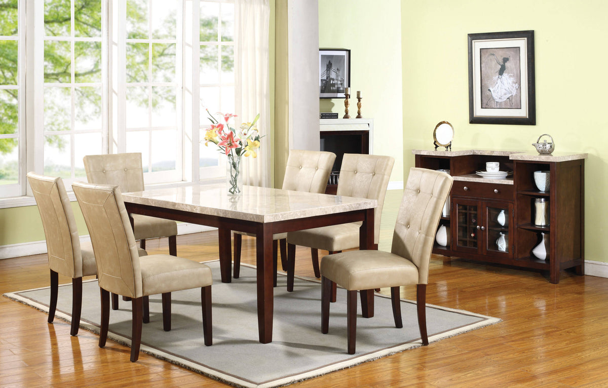 Cream/Walnut Side Chair (Set of 2) Q8497