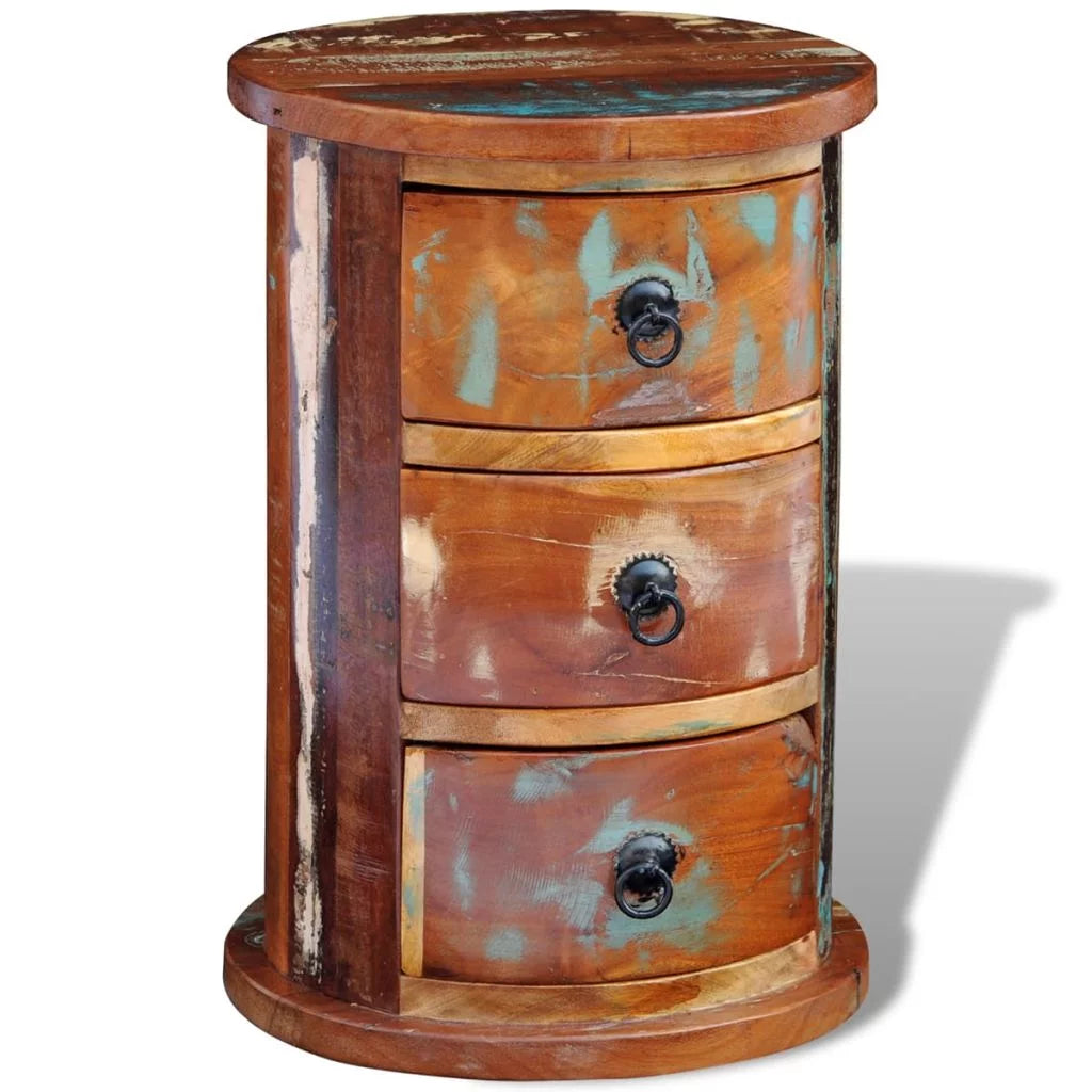 Reclaimed 3 Drawer Solid Wood Cabinet I339