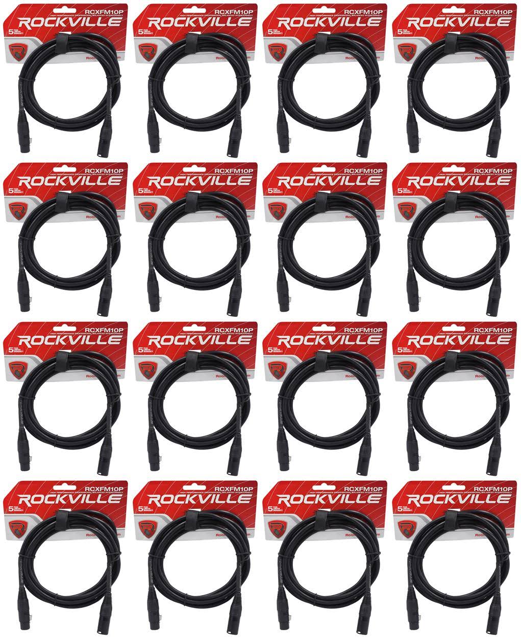 Black 10' Female to Male XLR Mic Cable E2370