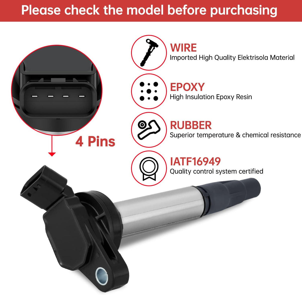 Ignition Coil Pack Set of 4 G9143