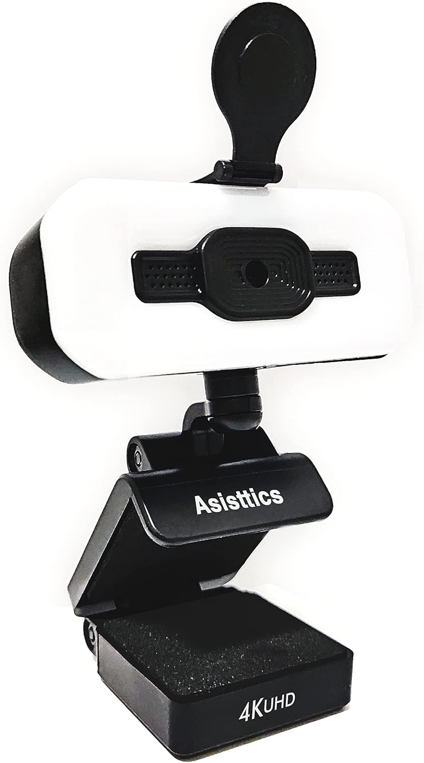 4K Webcam with Microphone and Ring Light L193