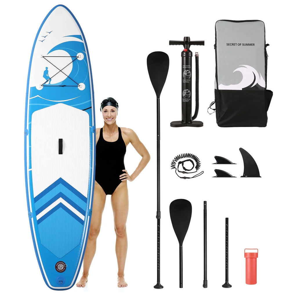 Inflatable Paddle Board 10' 6 in. Thick Green Y311488