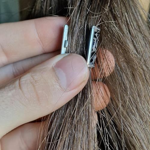 Viking Beard Bead 8x12x20mm Stainless Steel R440862