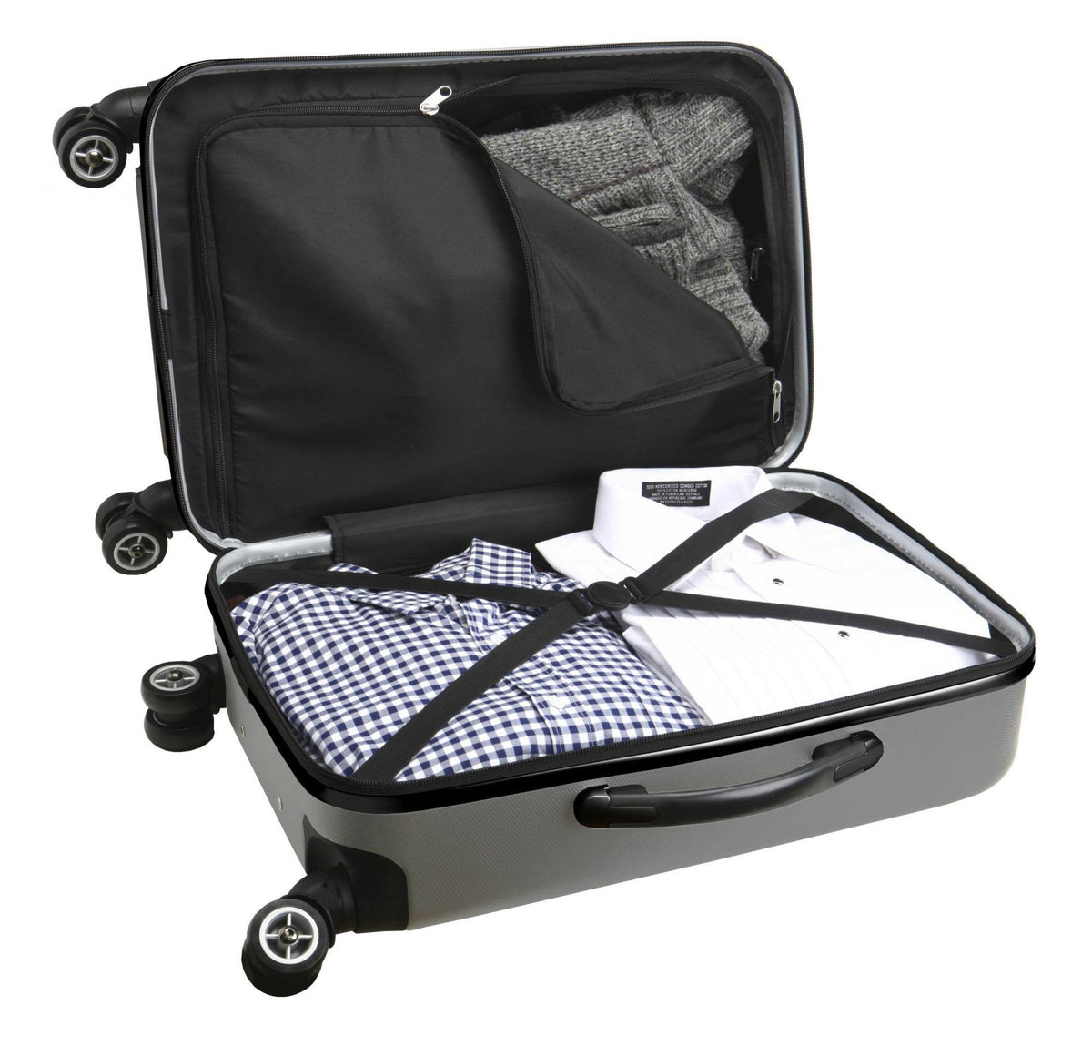 Silver 8-Wheel Hardcase Spinner Carry-On T651138