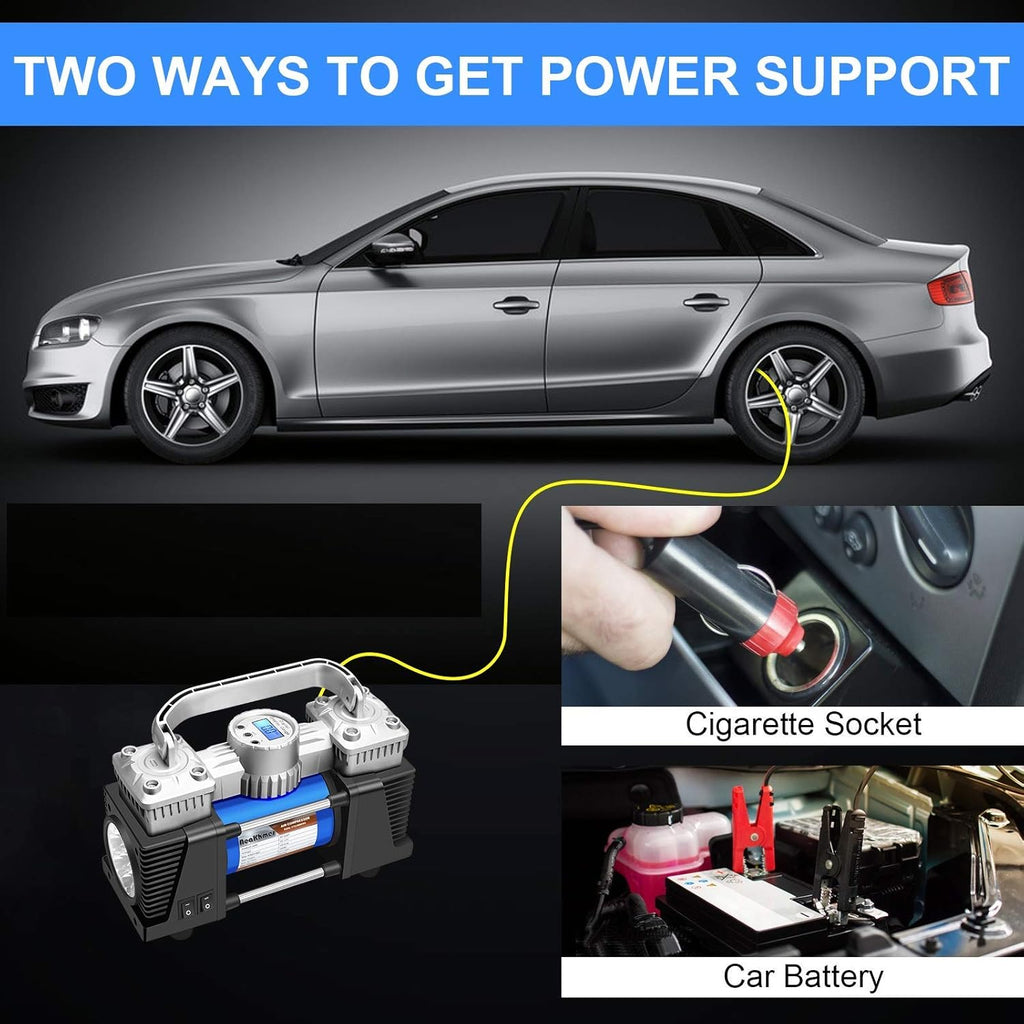 Portable Air Compressor 12Volt 120PSI Digital Tire Pump with Pressure Gauge O475572