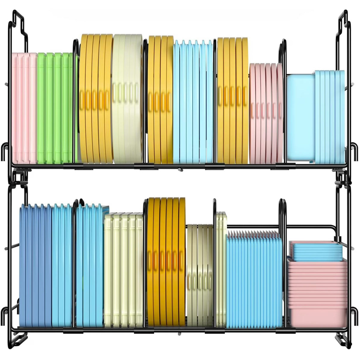 Black Plastic Lid Organizer with 4 Dividers Z11914