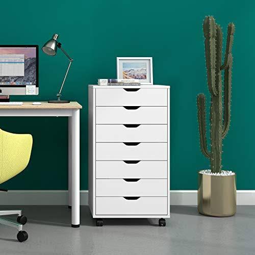 White 7 Drawer Wood Dresser J745764
