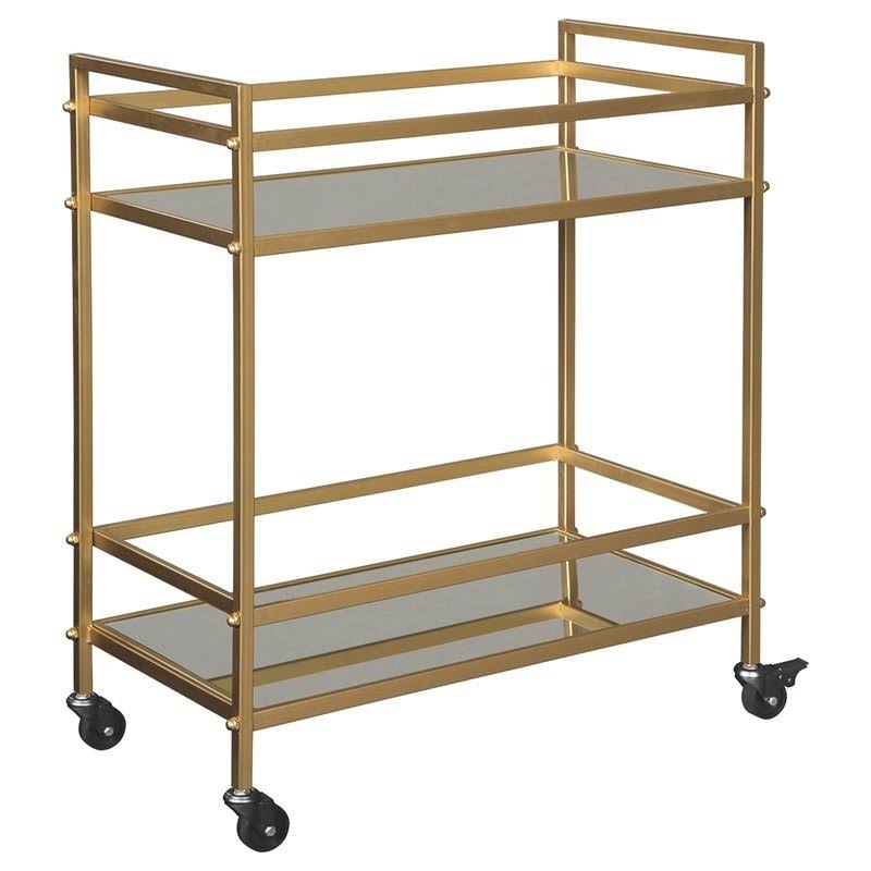 Gold Mobile Bar Cart E4334