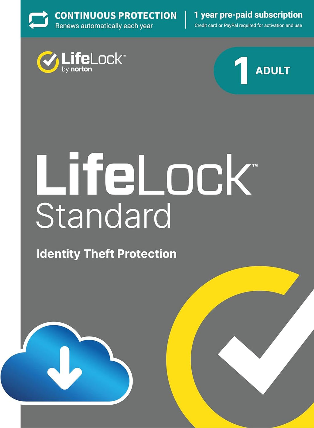 Identity Theft Protection, 1 Year Auto-Renewing Subscription D50968