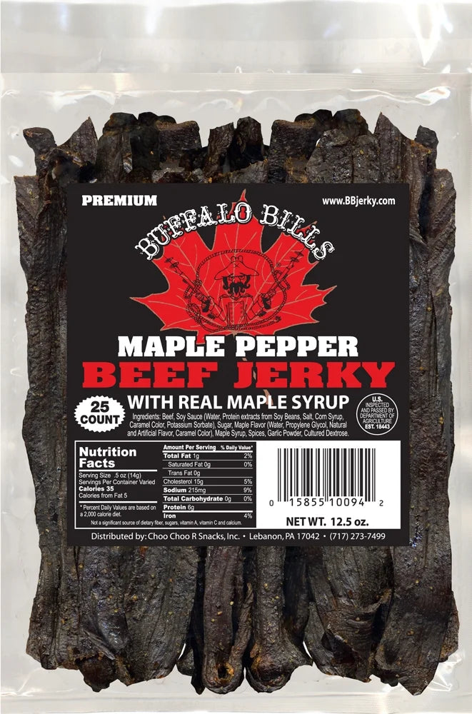 Maple Pepper Beef Jerky Strips N94577
