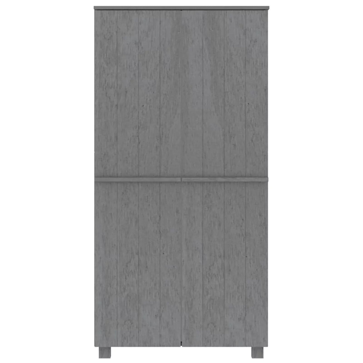 Dark Gray Solid Wood Pine Wardrobe X7515