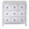 White Three Drawer Wood Cabinet I608085