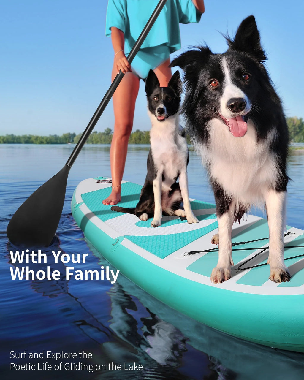 Inflatable Paddle Board 10' 6 in. Thick Green Y311488