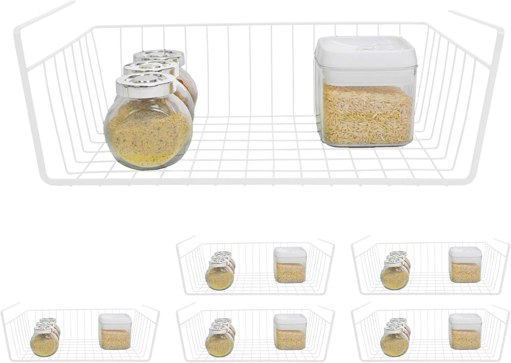 Bronze Steel Wire Undershelf Storage Basket Set of 6 U58552