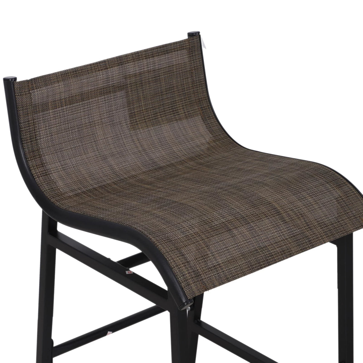 3 Piece Bar Height Outdoor Patio Bistro Table Chairs Set Black Tan Y2584